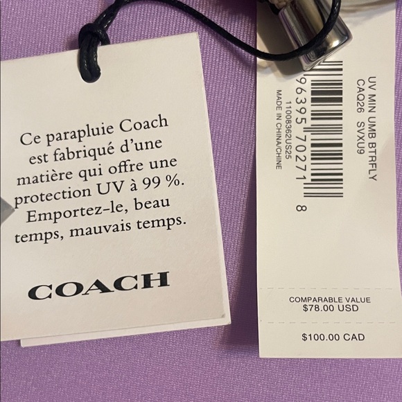 Coach Multicolor Butterfly Umbrella - Picture 2 of 4